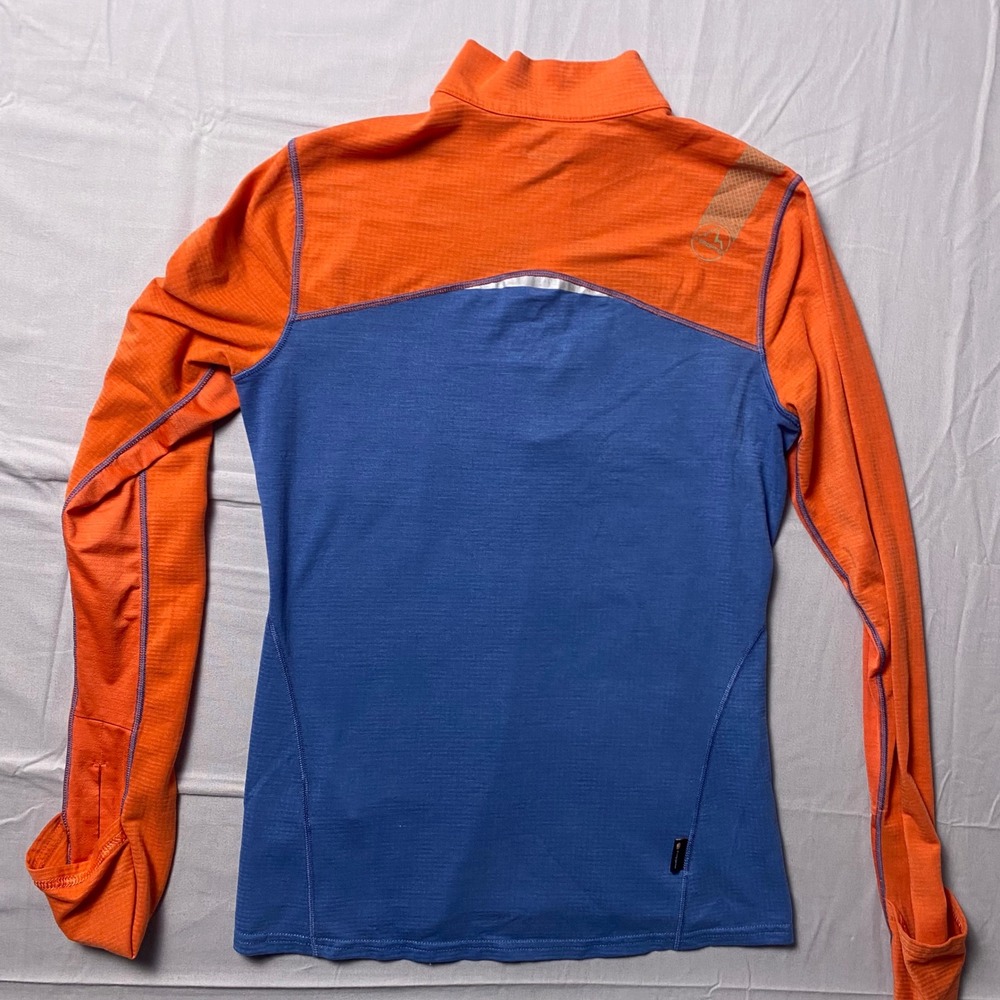 La Sportiva Swift Long Sleeve Womens Medium Blue Orange 1/4 Zip Pullover Running - Picture 10 of 16